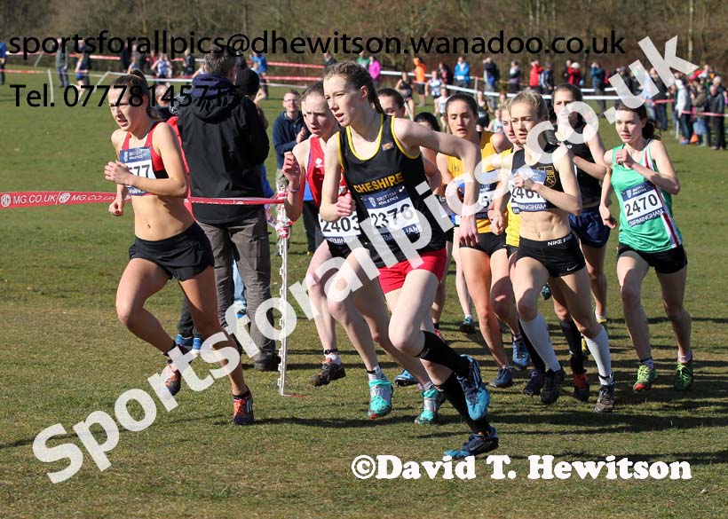 Womens under-20s Inter Counties Cross Country,  Cofton Park, Birmingham. Photo: David T. Hewitson/Sports for All Pics